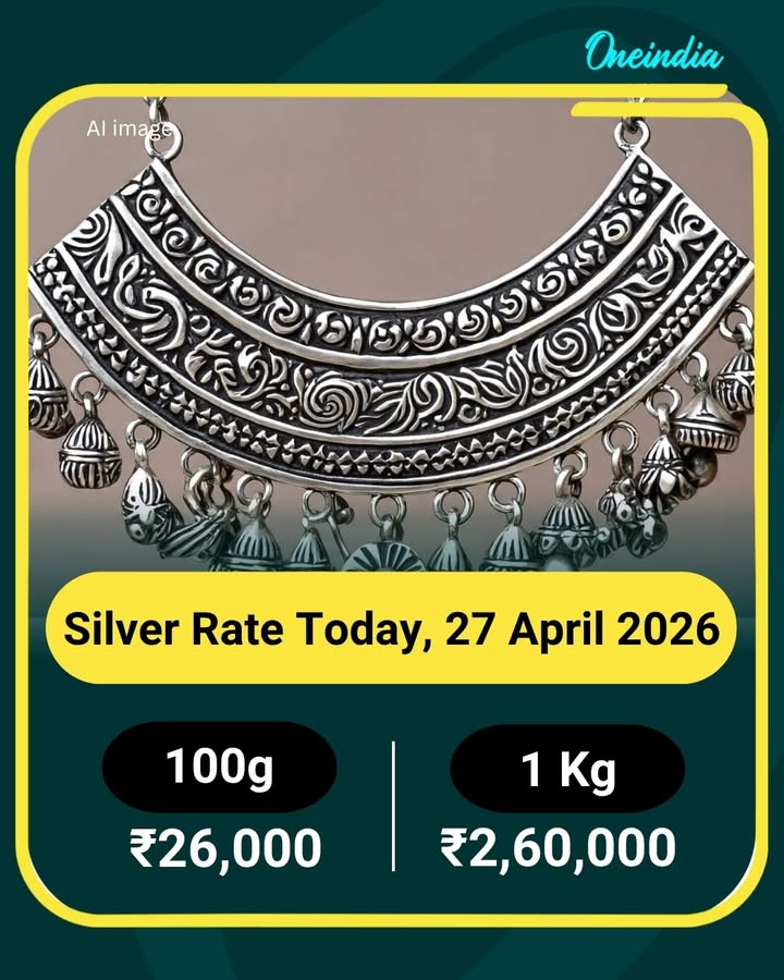 Silver Rate Today, 27 April 2026