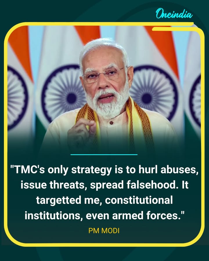 Narendra Modi slams TMC over “abuses and threats”