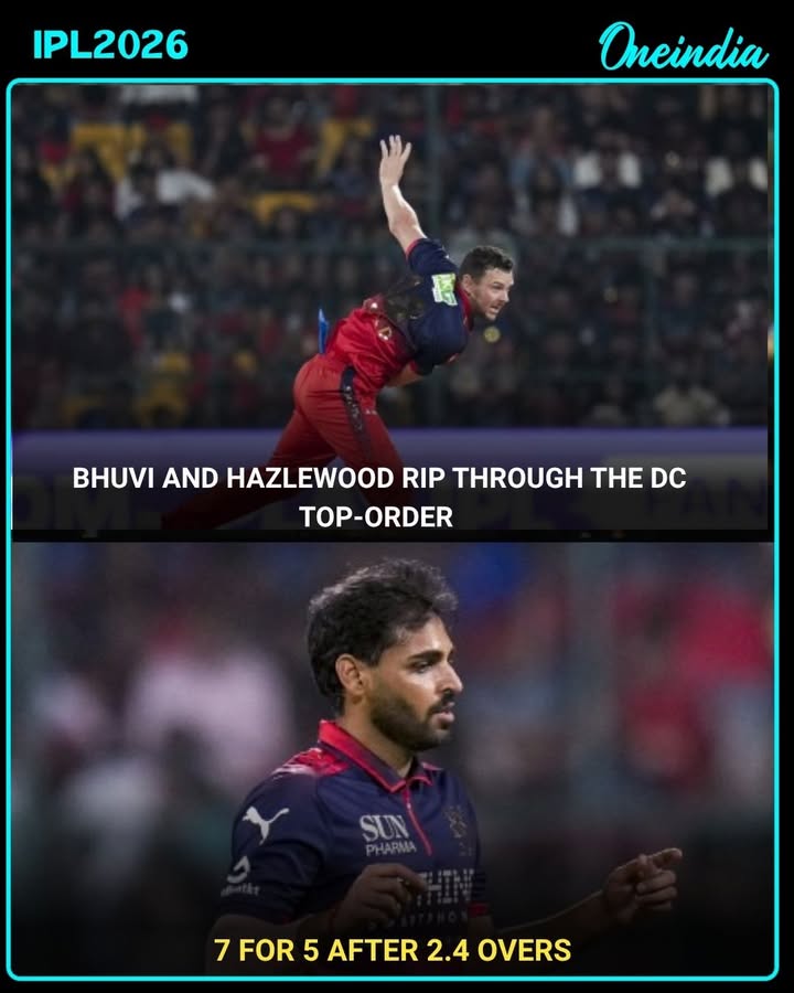 Bhuvneshwar Kumar & Josh Hazlewood demolish DC top order