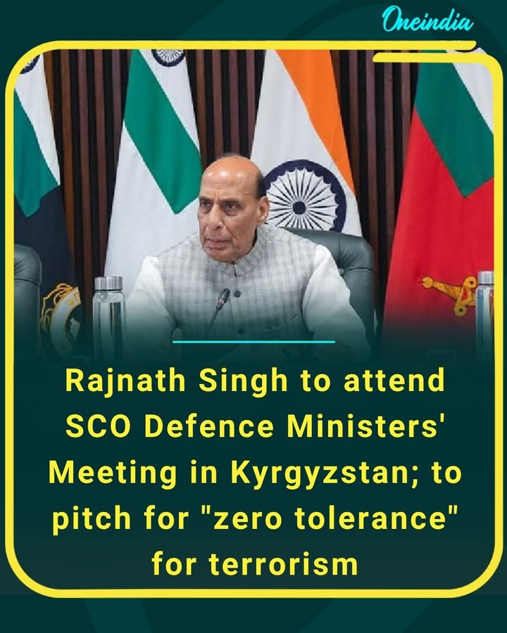 Rajnath Singh heads to Kyrgyzstan for SCO Defence Ministers’ meet, to push strong stand against terrorism