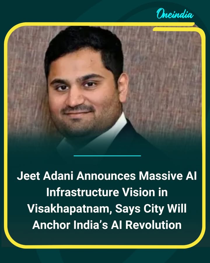 Jeet Adani announced a large-scale AI infrastructure vision in Visakhapatnam, stating the city will play a key role in India’s artificial intelligence growth. Backed by Adani Group, the initiative aims to strengthen digital infrastructure and position the region as a major tech hub.