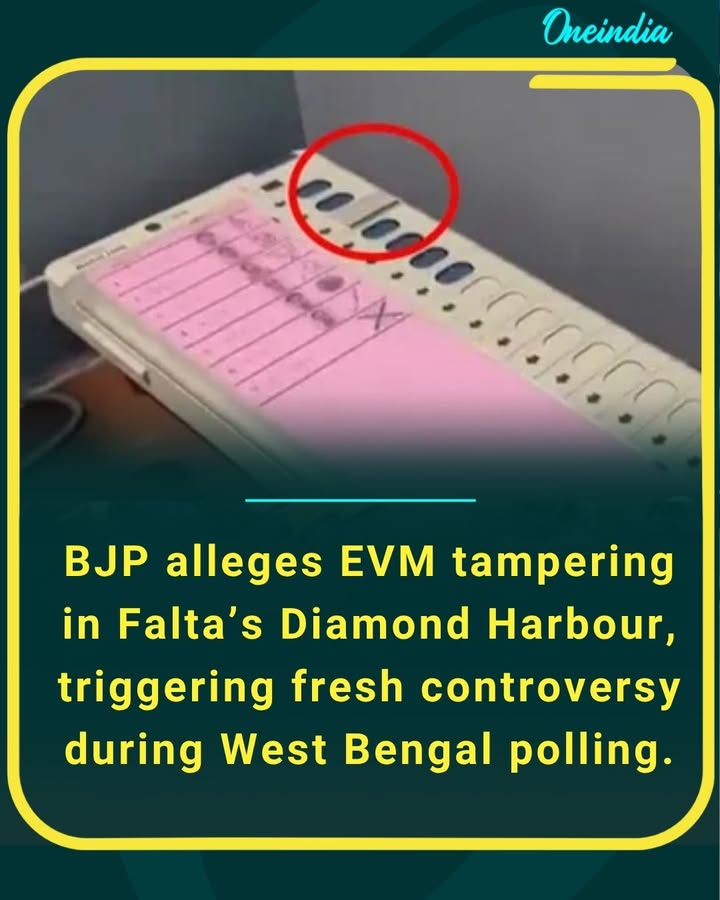 Allegations rock Bengal polls as claims emerge of EVM buttons being tampered in Diamond Harbour’s Falta, sparking a political storm during crucial voting hours.