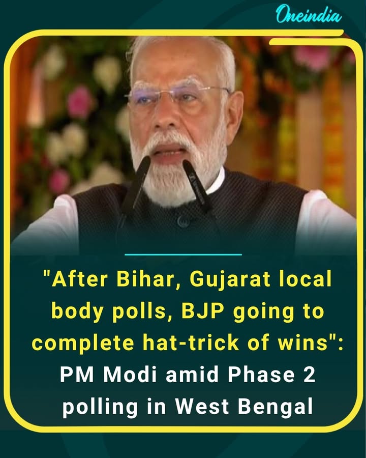 Momentum from Bihar and Gujarat continues — now Bengal is next,” says Narendra Modi during Phase 2 polling.