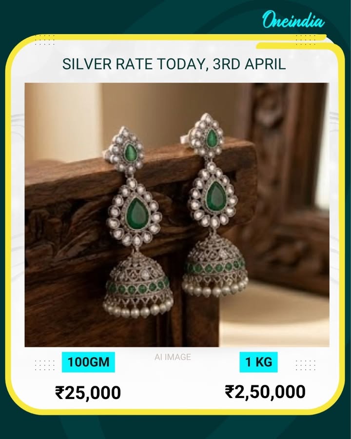 Silver rate today, 3rd April