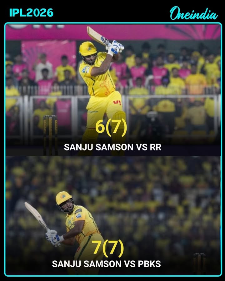 IPL 2026: Not the Start Sanju Samson Wanted in Yellow, Sanju Samson’s Struggle Continues as CSK Stumble Early