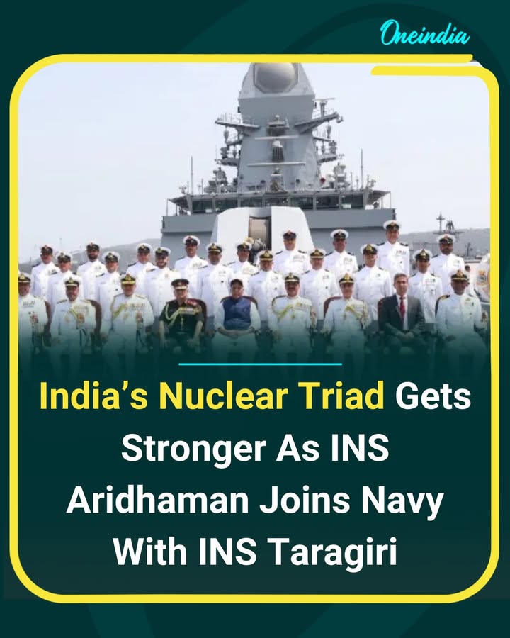 India’s nuclear triad receives a boost as INS Aridhaman is officially inducted into the Navy alongside INS Taragiri, enhancing the country’s strategic deterrence and maritime defense capabilities.