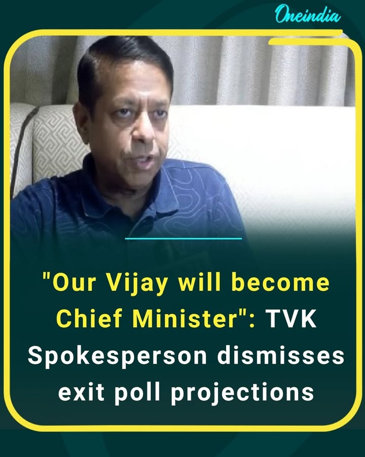 “Our Vijay will rise beyond predictions,” says TVK spokesperson, rejecting exit poll claims with confidence.