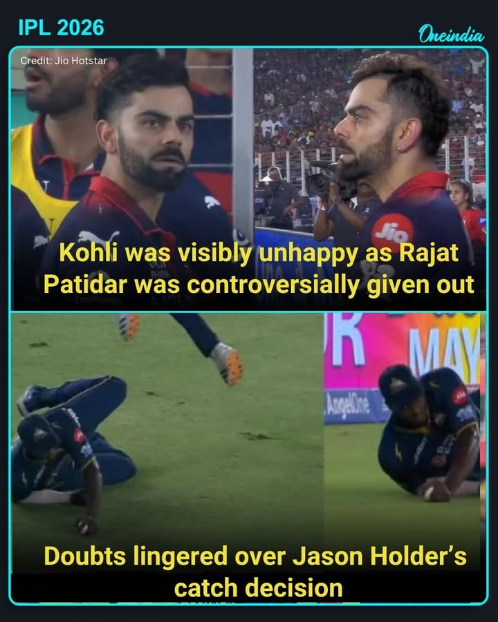 Out or not out? 
Virat Kohli and the RCB dugout not happy with the decision