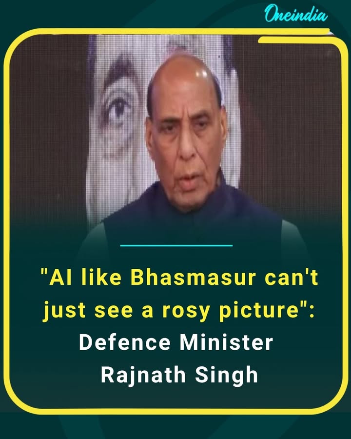 Defence Minister Rajnath Singh warns that AI, like Bhasmasur, cannot be seen only through a positive lens and needs careful scrutiny and control.