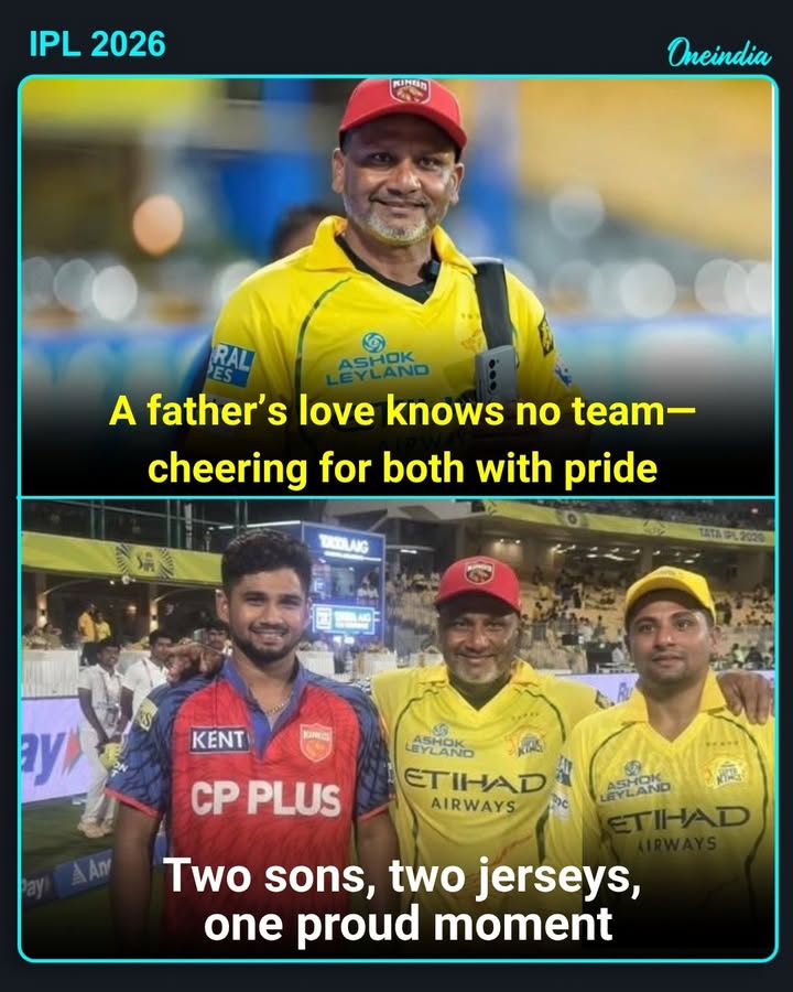 Proud moment for a father supporting both his sons.