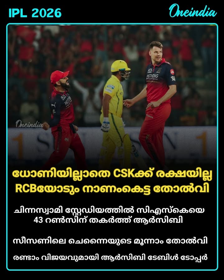 ഐപിഎല്ലില്‍ ഹാട്രിക് തോല്‍വിയുമായി തകര്‍ന്നടിഞ്ഞിരിക്കുകയാണ് അഞ്ചു തവണ ജേതാക്കളായ ചെന്നൈ സൂപ്പര്‍ കിങ്‌സ്