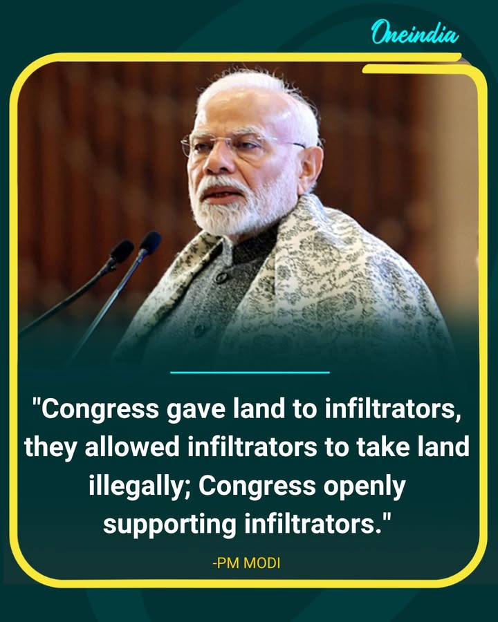 Narendra Modi Accuses Congress of Giving Land to Infiltrators in Assam