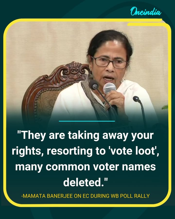 Mamata Banerjee Accuses EC of “Vote Loot” at West Bengal Poll Rally