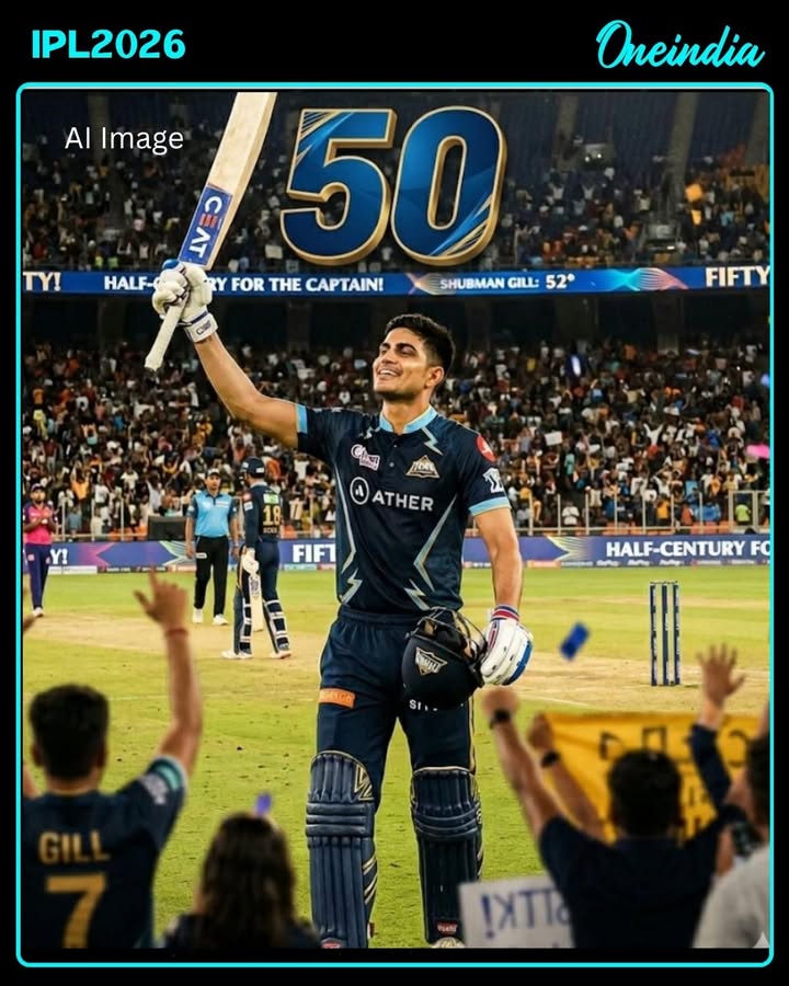 Half-century for  Shubman Gill