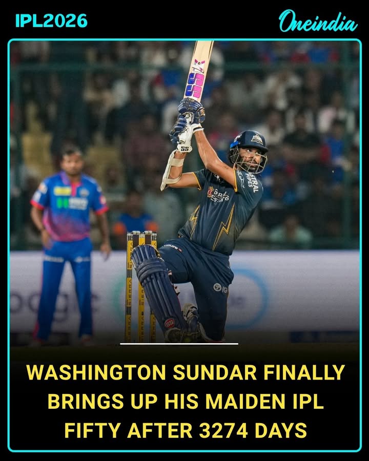 After 3,274 days, Washington Sundar finally smashes his maiden IPL fifty! Patience pays off in style