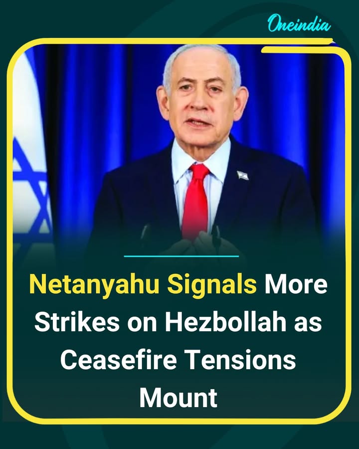 Benjamin Netanyahu has indicated that Israel may carry out additional strikes on Hezbollah as tensions rise over the fragile ceasefire. The remarks underscore the ongoing volatility in the region and concerns about further escalation.