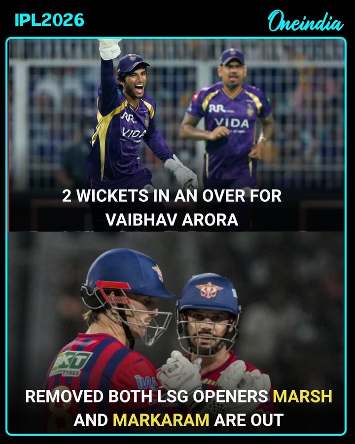 Vaibhav Arora delivered a sensational over, taking 2 crucial wickets in quick succession. Both Mitchell Marsh and Ruturaj Markram were removed, leaving the LSG top order in trouble.