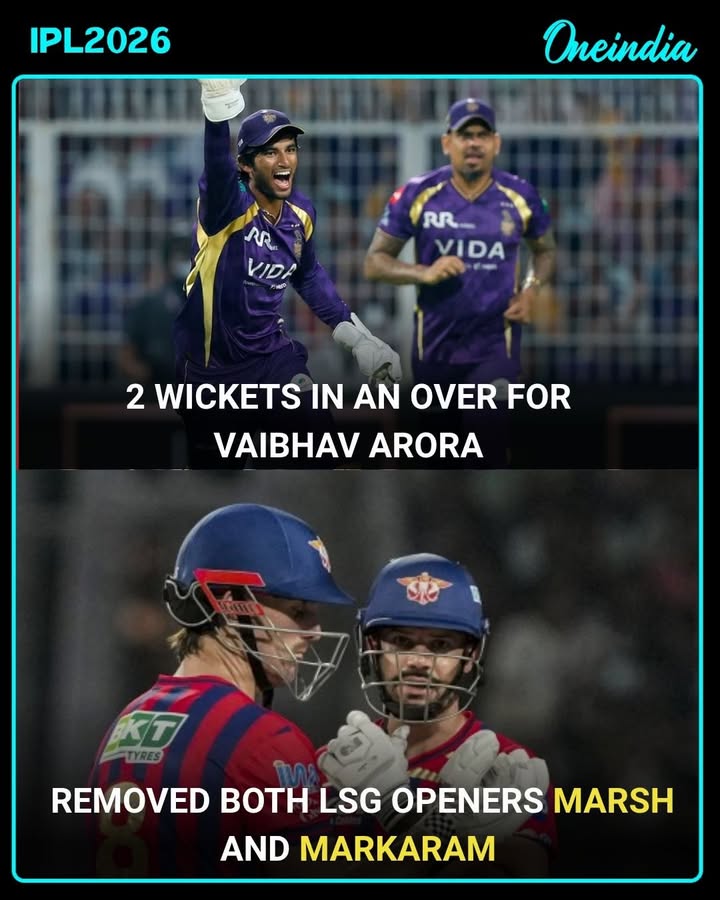 Vaibhav Arora delivered a sensational over, taking 2 crucial wickets in quick succession. Both Mitchell Marsh and Ruturaj Markram were removed, leaving the LSG top order in trouble.
