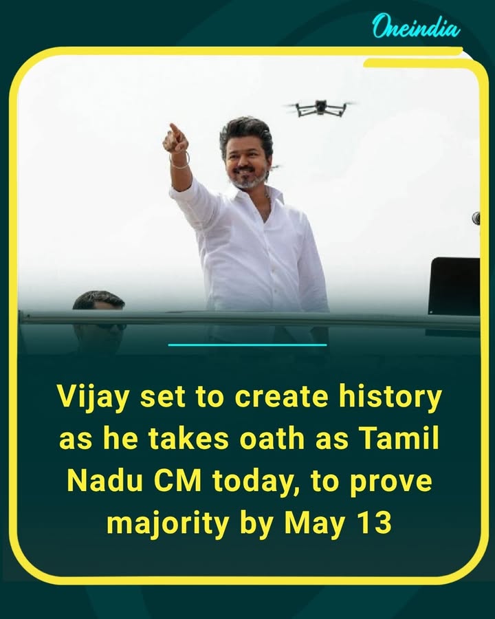 Tamil Nadu witnesses a new political chapter as Vijay steps into the state’s top post. All eyes now on the floor test scheduled before May 13.