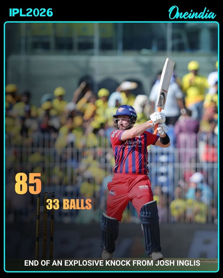 Josh Inglis delivered an absolute batting masterclass against Chennai Super Kings, smashing 85 runs off just 33 balls at Chepauk.