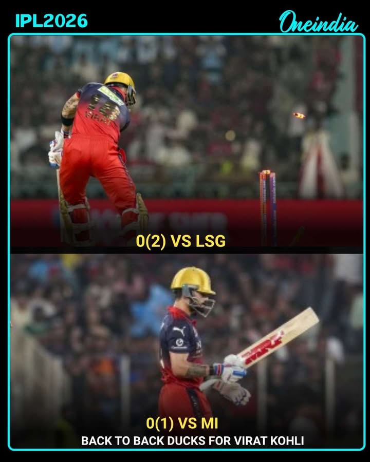 Virat Kohli Registers Back-to-Back Ducks