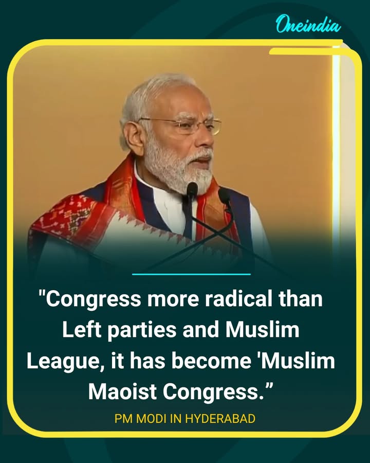 Narendra Modi Launches Sharp Attack On Congress In Hyderabad