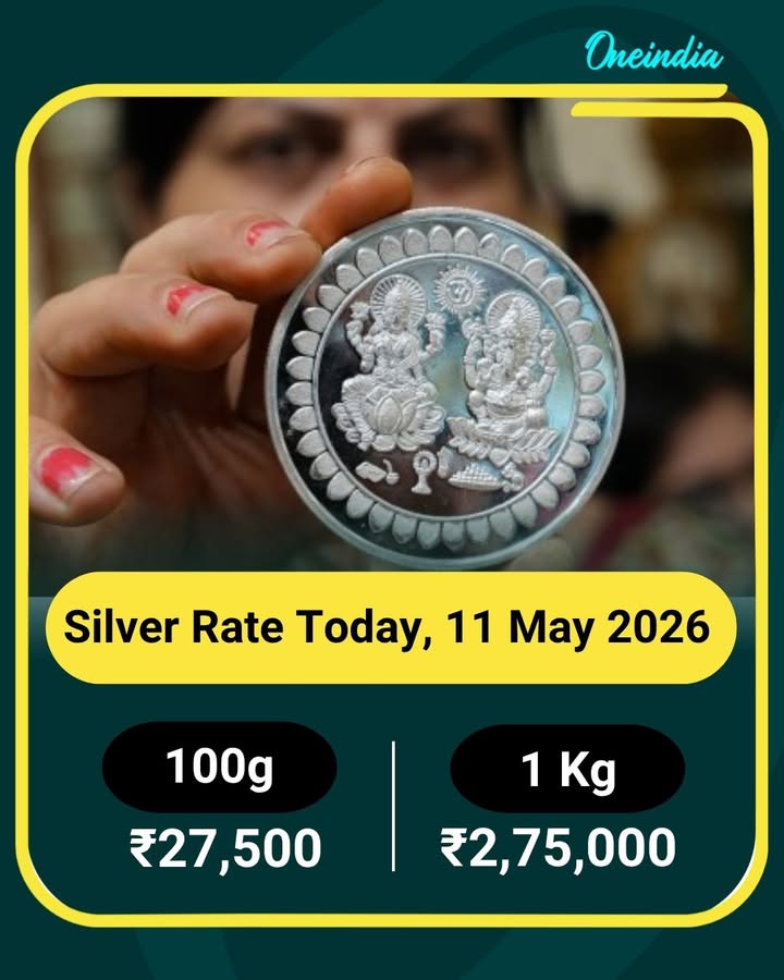 Silver Rate Today, 11 May 2026
