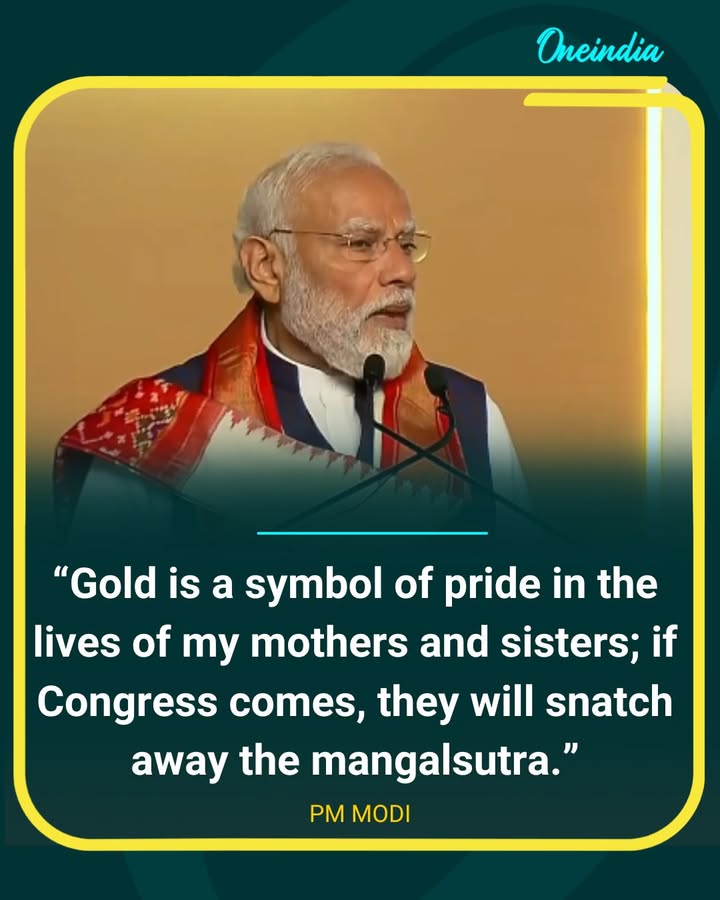 Narendra Modi Says Congress Will “Snatch Away Mangalsutra”