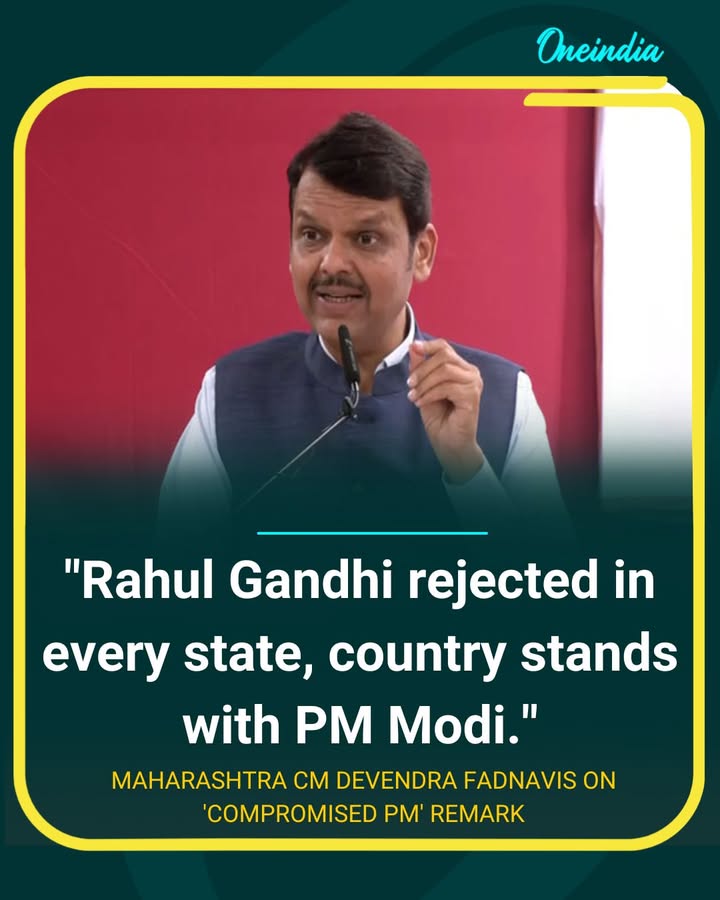 Devendra Fadnavis Hits Back At Rahul Gandhi Over ‘Compromised PM’ Remark