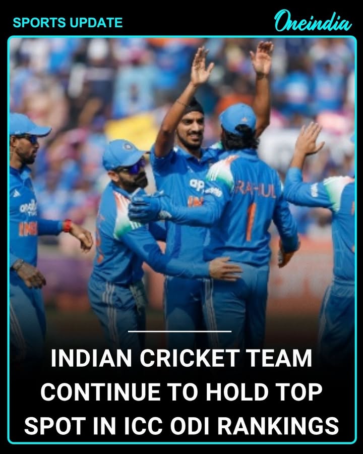 The International Cricket Council released its annual update to the ODI team rankings, with India national cricket team continuing to hold the No.1 position.