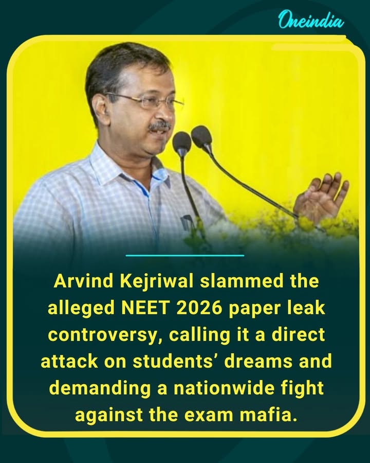 Another major exam controversy has sparked outrage across the country. Amid allegations linked to the NEET 2026 paper leak probe in Rajasthan, Arvind Kejriwal urged students and citizens to unite against corruption in competitive exams and protect the future of India’s youth.