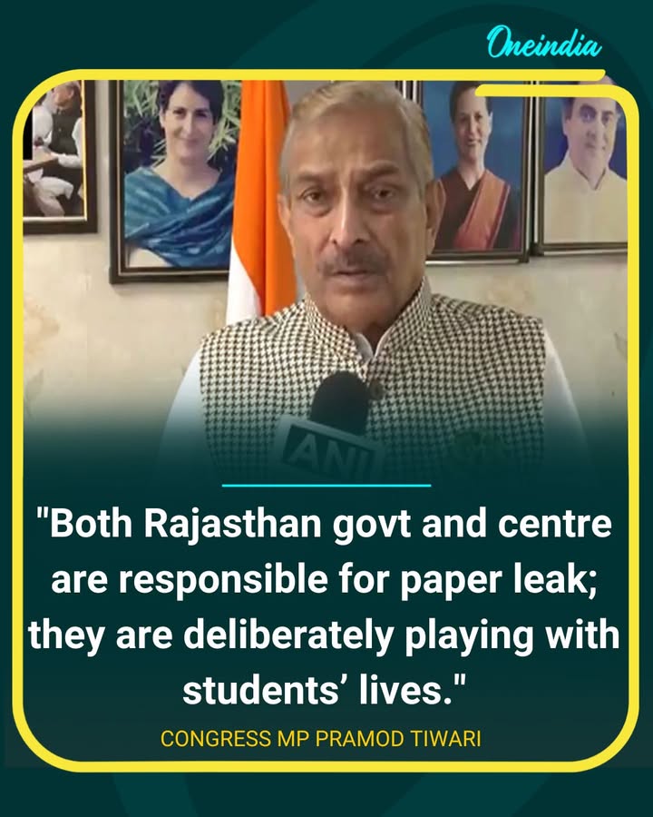Pramod Tiwari Blames Rajasthan Govt and Centre Over Paper Leak
