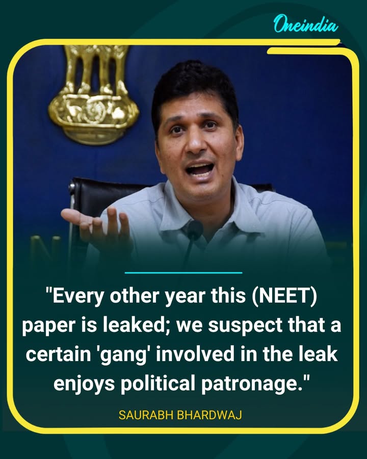 Saurabh Bhardwaj Raises Questions Over NEET Paper Leak