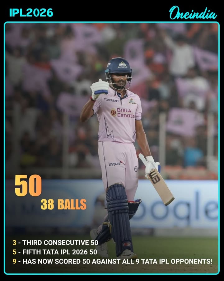 Sai Sudharsan Continues Dream Run in IPL 2026