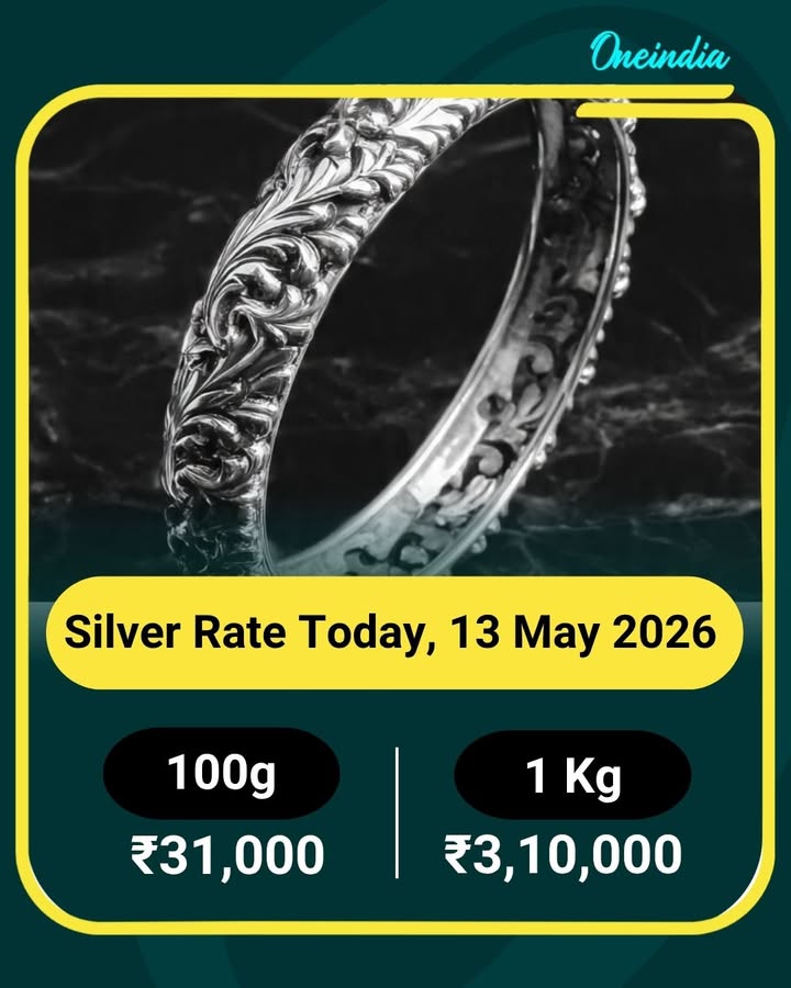 Silver Rate Today, 13 May 2026