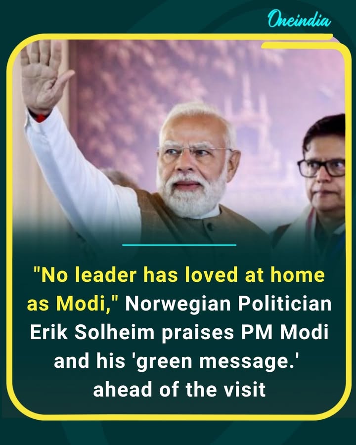 Global praise for PM Modi’s environmental vision 
Norwegian politician Erik Solheim lauds Modi’s leadership and powerful green agenda ahead of his upcoming visit.