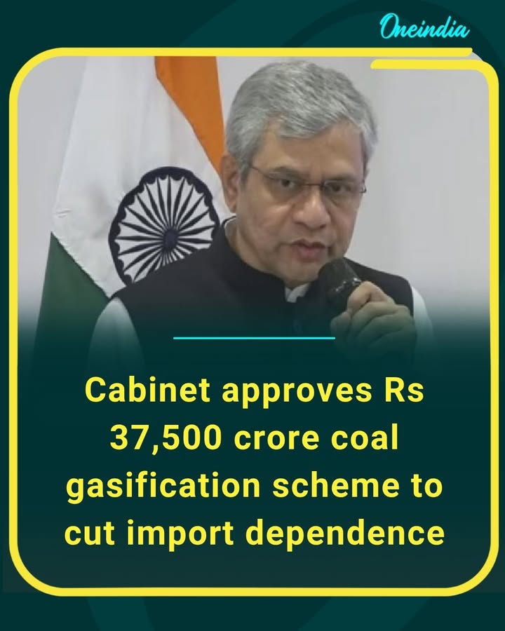 India takes a big step towards energy security as the Union Cabinet clears a massive ₹37,500 crore coal gasification initiative to reduce reliance on fuel imports and boost domestic production.