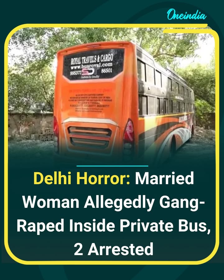 In a shocking incident reported from Delhi, a 30-year-old married woman was allegedly gang-raped inside a private sleeper bus in the Rani Bagh–Nangloi area. Delhi Police have arrested the bus driver and conductor in connection with the case and seized the vehicle.