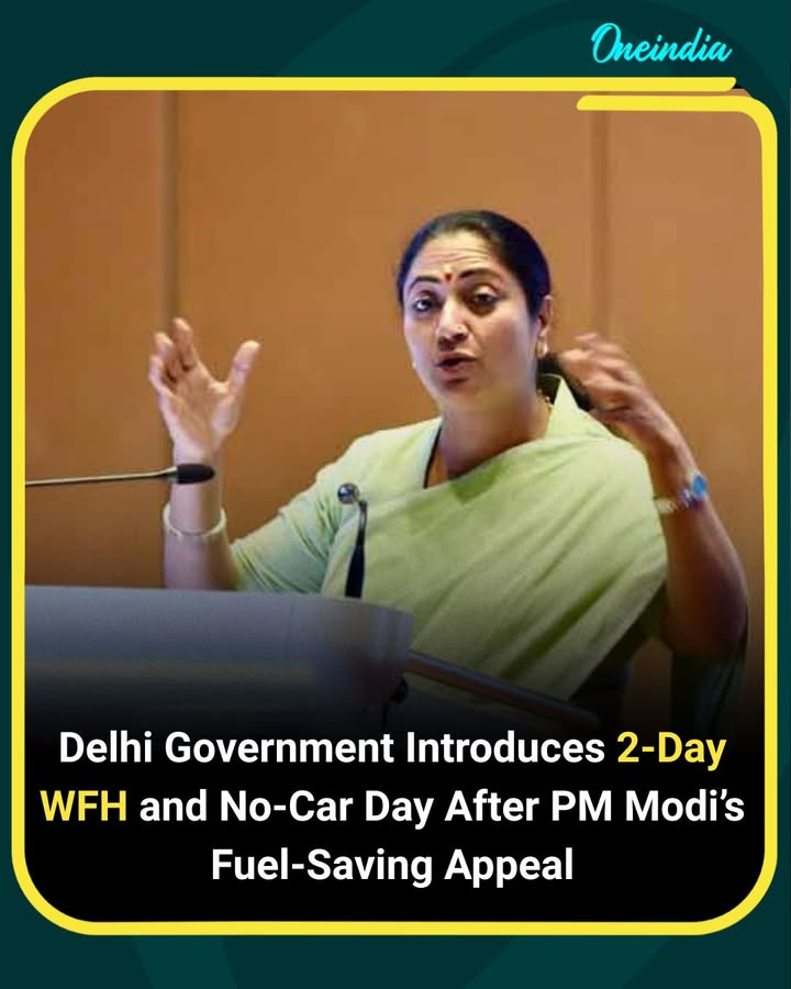 Following Prime Minister Narendra Modi’s recent appeal to reduce fuel consumption, the Delhi government is considering several fuel-saving measures, including a two-day work-from-home policy, no-car days, and promoting online meetings. The initiatives are aimed at cutting fuel usage, reducing traffic congestion, and encouraging sustainable commuting practices in the national capital.