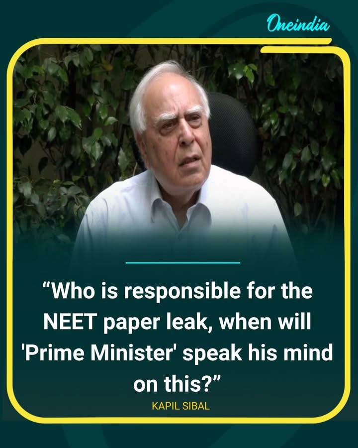 Kapil Sibal Questions Centre Over NEET Paper Leak
