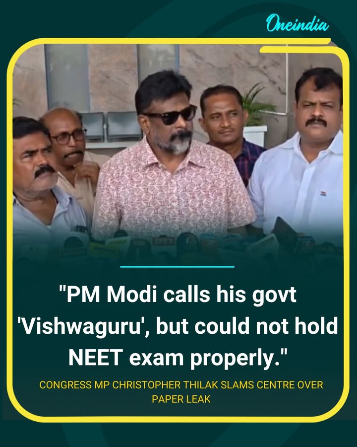 Congress MP Christopher Thilak Slams Centre Over NEET Paper Leak