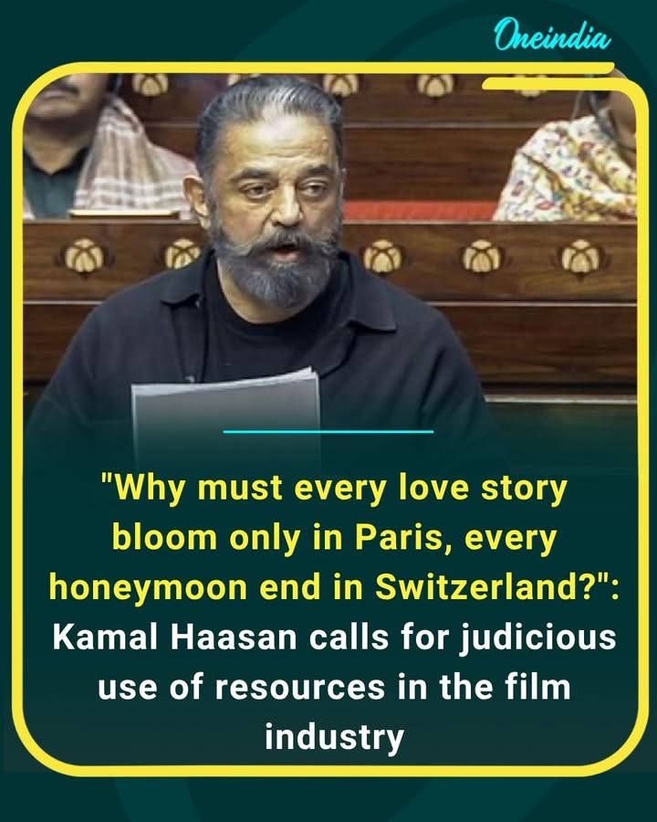 Kamal Haasan questions the long-standing obsession with foreign backdrops in cinema, urging filmmakers to focus more on meaningful storytelling and smarter spending rather than extravagant locations.