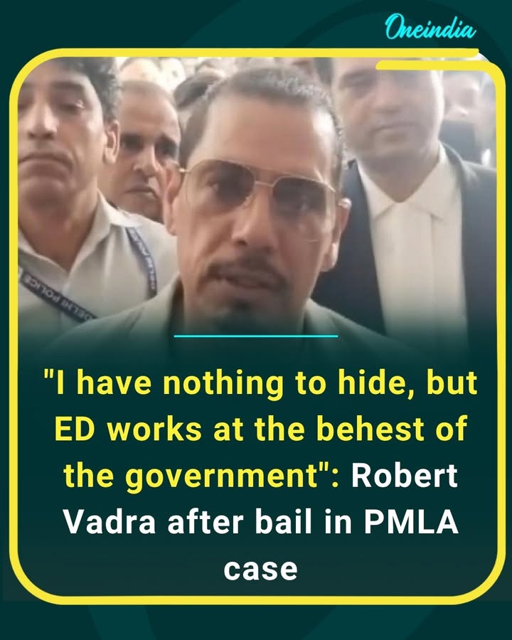 “Truth doesn’t fear questions,” says Robert Vadra after getting bail in the PMLA case, while taking a swipe at the ED over its investigation.