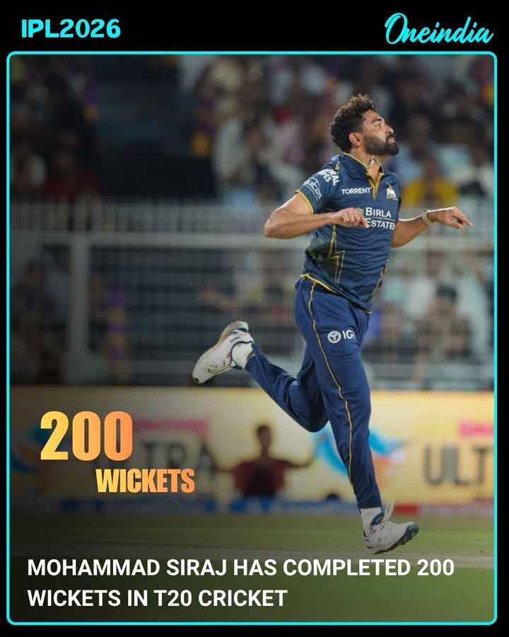 Mohammed Siraj Completes 200 Wickets In T20 Cricket