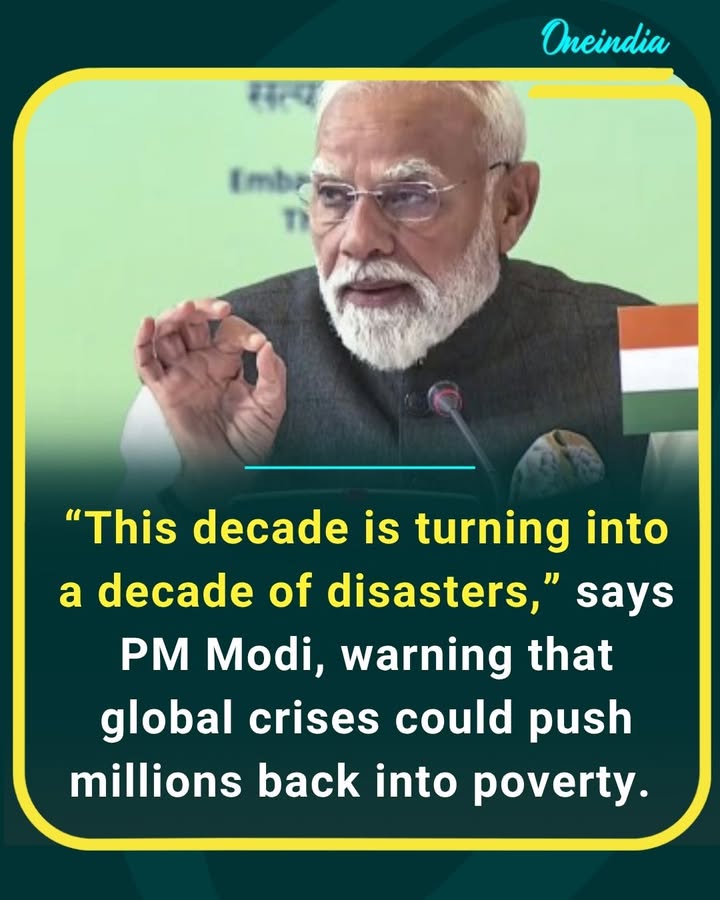 Speaking in The Hague, Prime Minister Narendra Modi highlighted concerns over wars, energy crises, and global instability impacting economies worldwide. He stressed the need for resilient growth and global cooperation to protect progress made over decades.