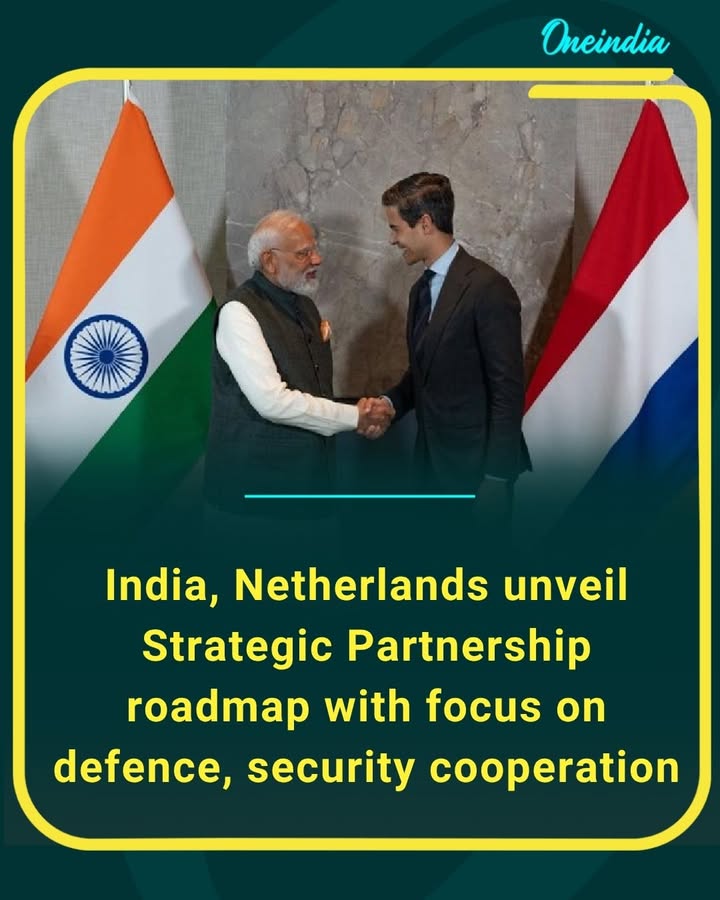 India and the Netherlands strengthen ties with a new Strategic Partnership roadmap focused on defence, maritime security, innovation, and deeper global cooperation. A major step towards a stronger future alliance.