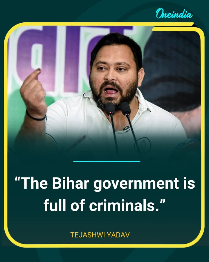 Tejashwi Yadav Slams Bihar Government, Calls It “Full of Criminals”