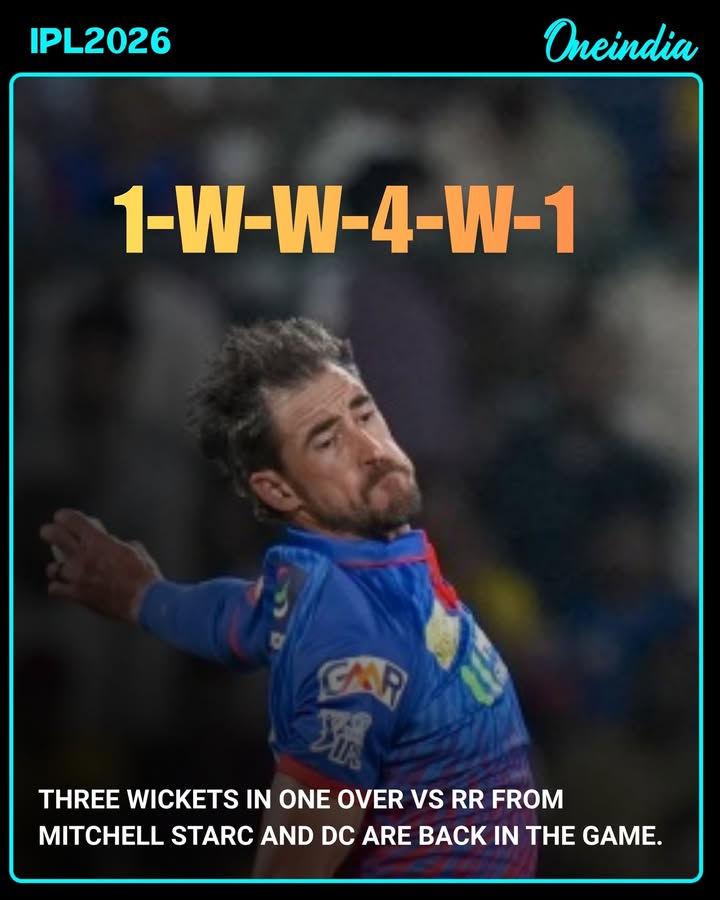 Mitchell Starc’s Triple Strike Brings DC Roaring Back Against RR