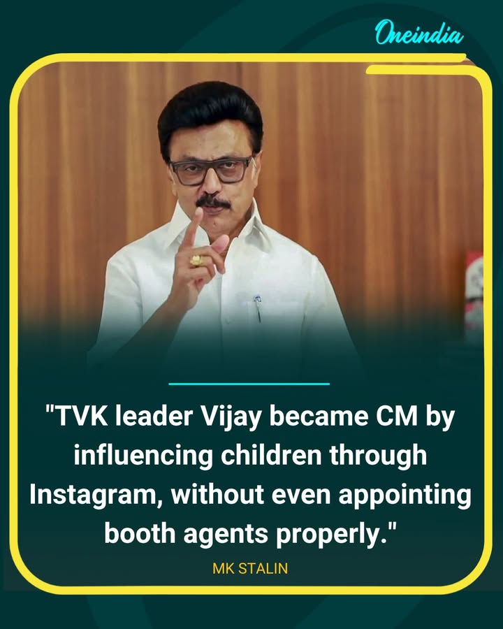 MK Stalin Takes Swipe at Vijay Over Political Rise