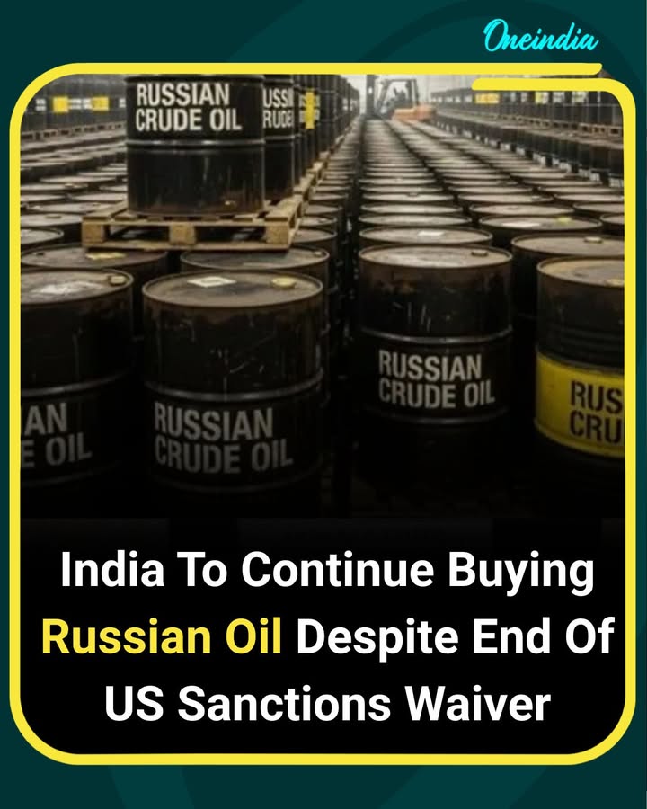 India is expected to continue purchasing Russian oil even after the end of the US sanctions waiver, prioritising energy security and stable fuel supplies. The move reflects India’s continued strategy of sourcing discounted crude oil from Russia amid changing global energy dynamics.